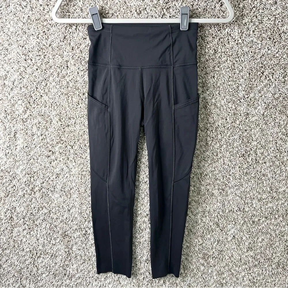 Lululemon Leggings Women’s 2 Grey *Non-Reflective Fast‎ & Free 19” Cropped II